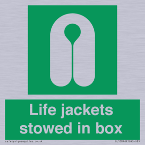 Life jackets stowed in box
